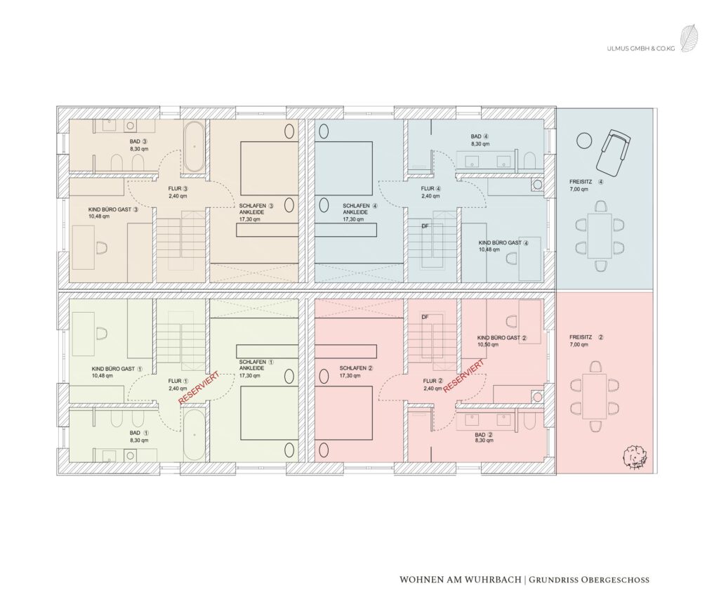 grundriss obergeschoss plan am wuhrbach
